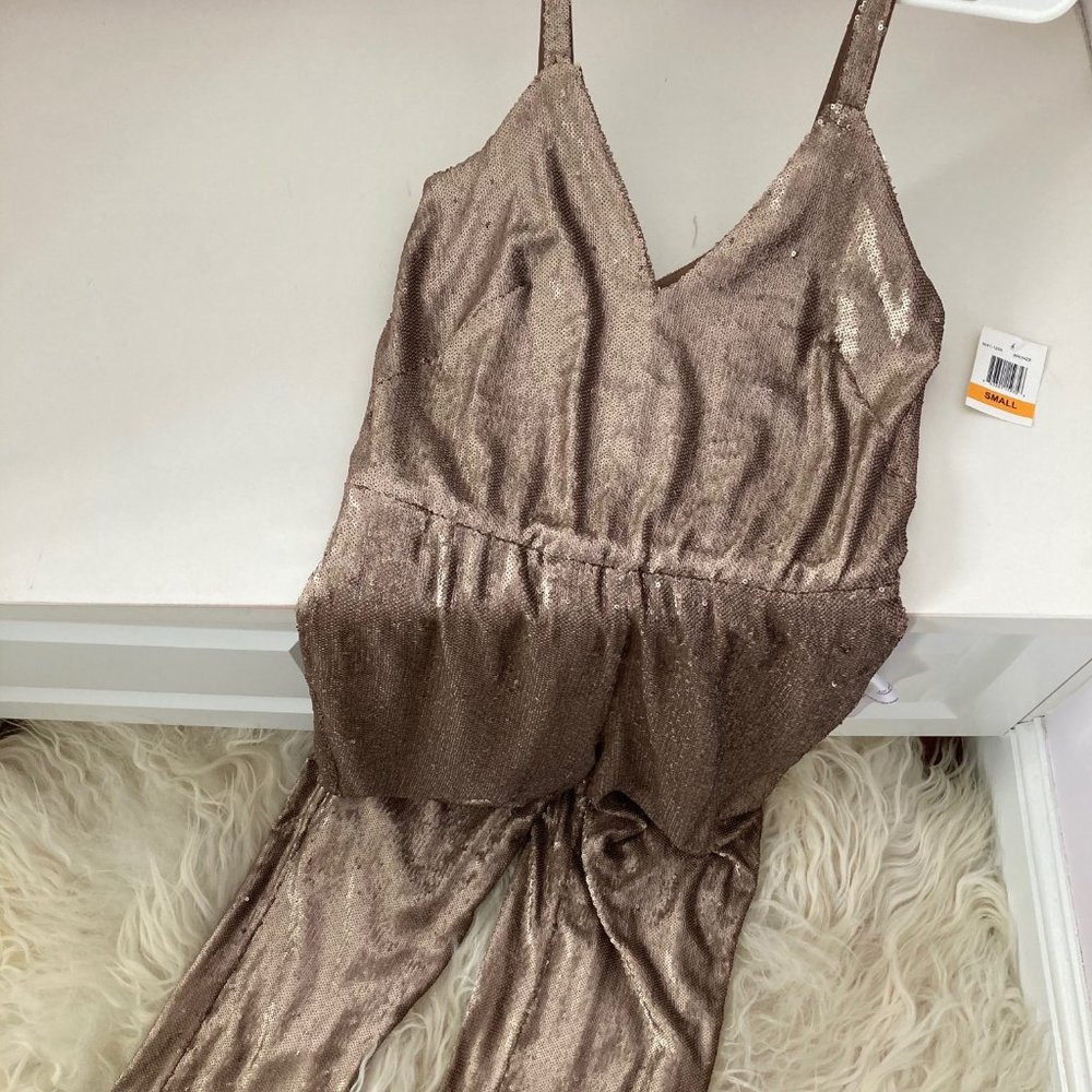 DRESS THE POPULATION LEIGH SEQUINED JUMPSUIT 2292 - Picture 6 of 14